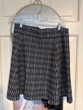 Theory black and white print miniskirt